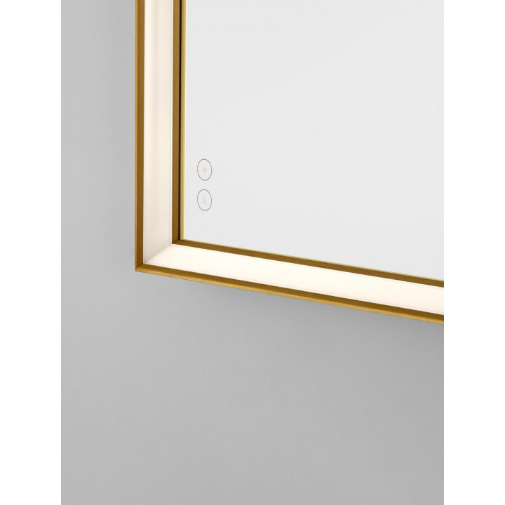 NL AMBOR 9006019/20 &ndash; gold IP44 LED bathroom mirror 4000K touch switch