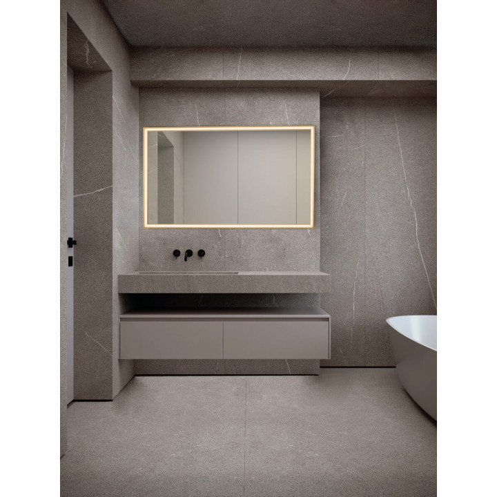 NL AMBOR 9006019/20 &ndash; gold IP44 LED bathroom mirror 4000K touch switch