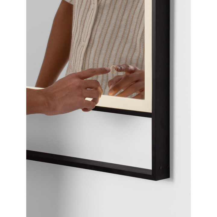 NL DOUL 9006024 black IP44 LED mirror 4000K touch switch 106x60cm