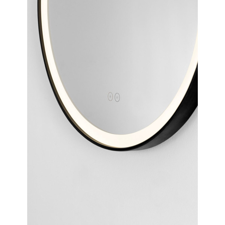 NL REMS 9006025 Round Suspended Black LED Bathroom Mirror IP44 64cm