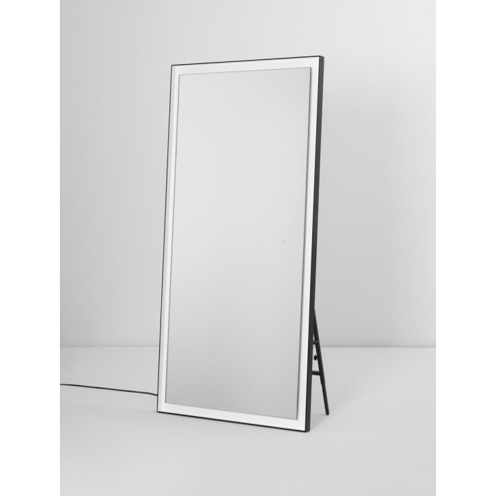 NL ADON 9006018 black IP44 LED mirror 4000K touch switch 150x75cm