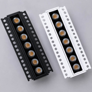 LOONARI ARCHI trimless recessed LED downlight 3000K white, black 12&ndash;24cm
