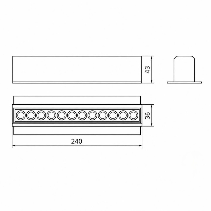 LOONARI ARCHI trimless recessed LED downlight 3000K white, black 12&ndash;24cm