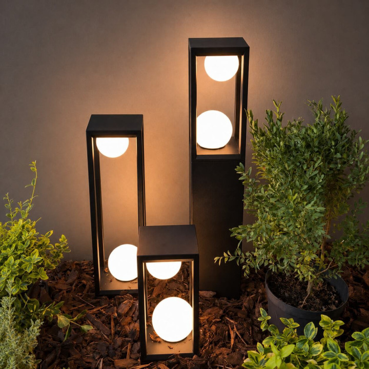 LOONARI EVIA 407061, 407078 garden lamp 2x6W 3000K terrace, paths