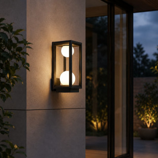 LOONARI EVIA 407054 outdoor wall lamp 3000K for facades, terraces