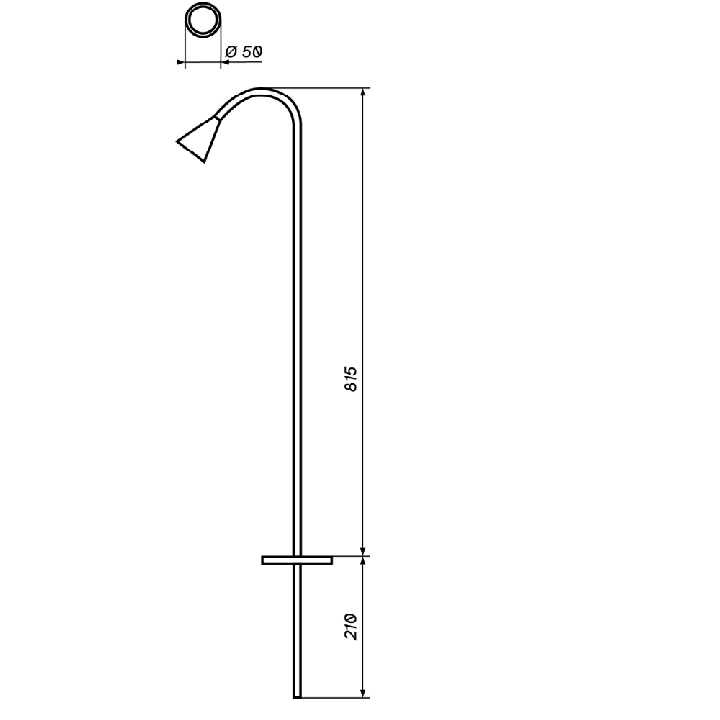 LOONARI PALMI 407115 lampa ogrodowa 24V LED 5W czarna wbijana IP65