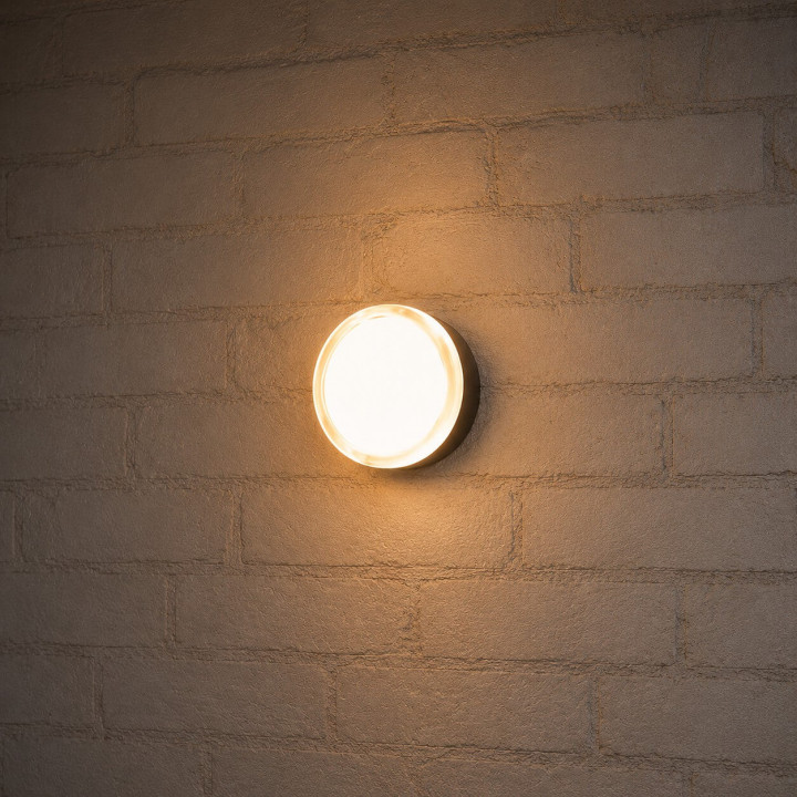 LOONARI AULO LED outdoor wall lamp CRI90 white, gray and champagne