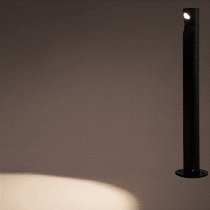 LOONARI CIRA garden post LED 3000K black IP65 40cm, 84cm