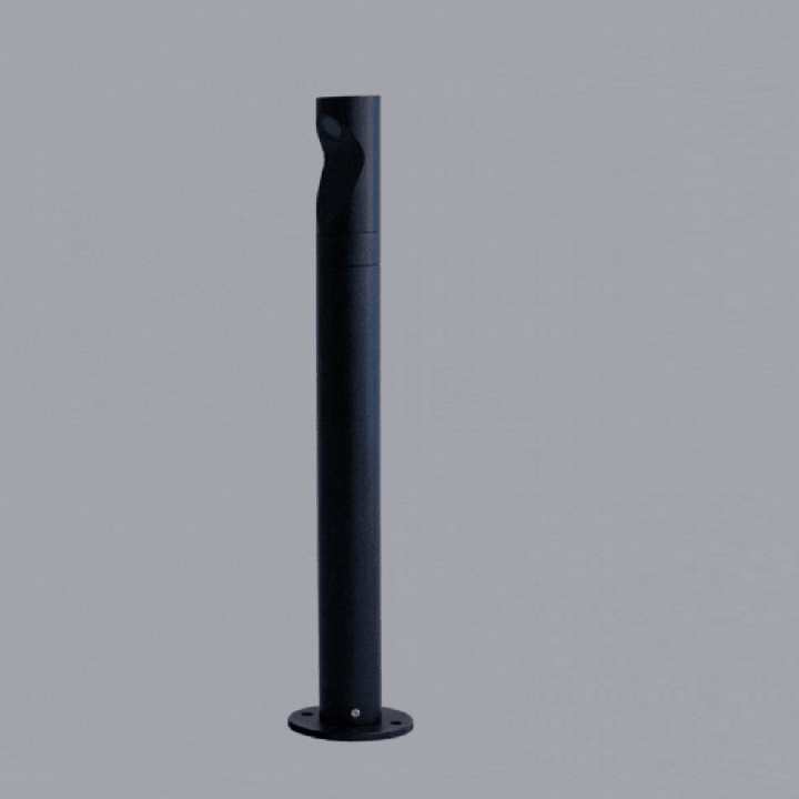 LOONARI CIRA garden post LED 3000K black IP65 40cm, 84cm