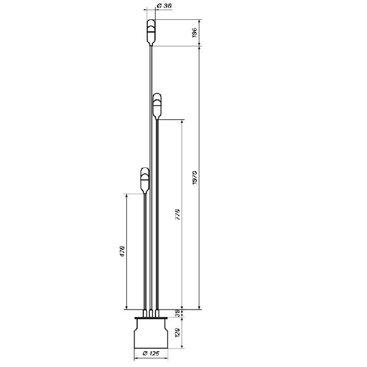 LOONARI TWINKLE TRE 407184 lampa ogrodowa 24V LED IP65 czarna