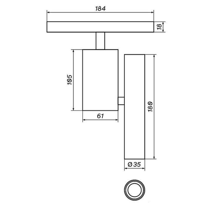 LOONARI MULTILINE NOMA LV LED 7W white, black magnetic 48V 3000K, 4000K