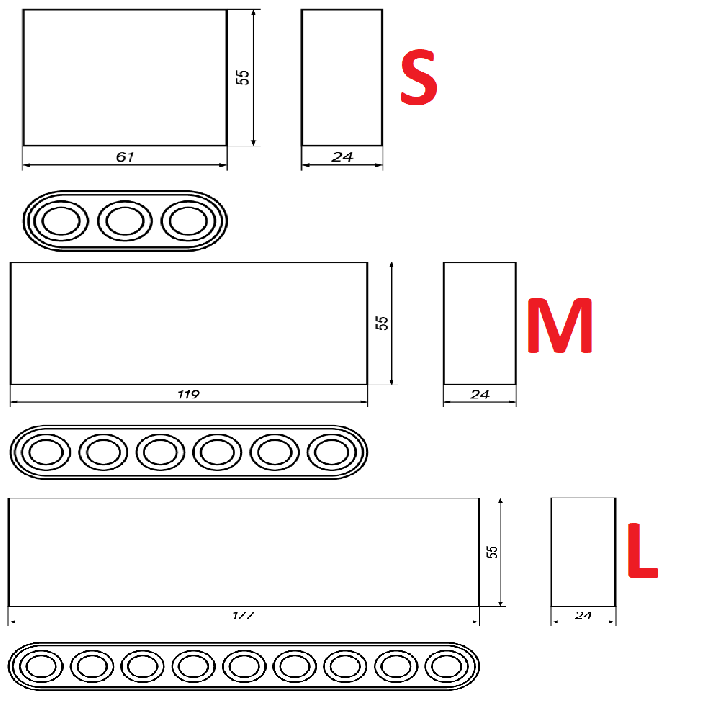LOONARI MALTI surface-mounted LED lamp with 4 colors