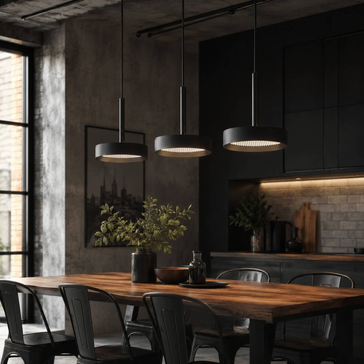 LOONARI SELIA LED pendant lamp 8W white, black, gold, nickel
