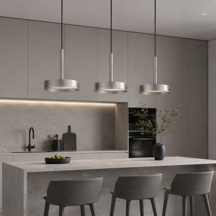 LOONARI SELIA LED pendant lamp 8W white, black, gold, nickel