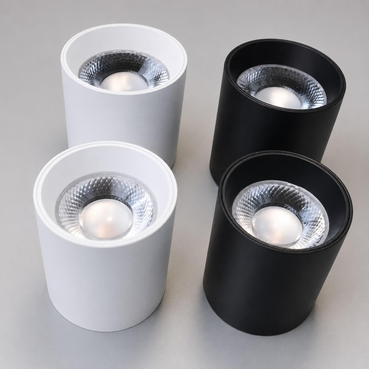 LOONARI ALTEA tuba natynkowa LED 10W/15W biała, czarna, złota, nikiel
