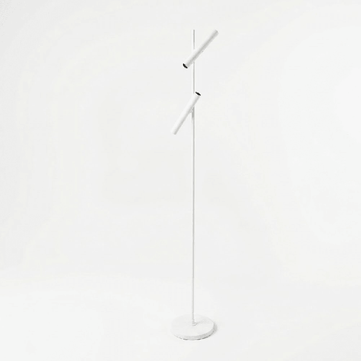 LOONARI NULA DUE biała lampa podłogowa LED 2x7W 3000K/4000K