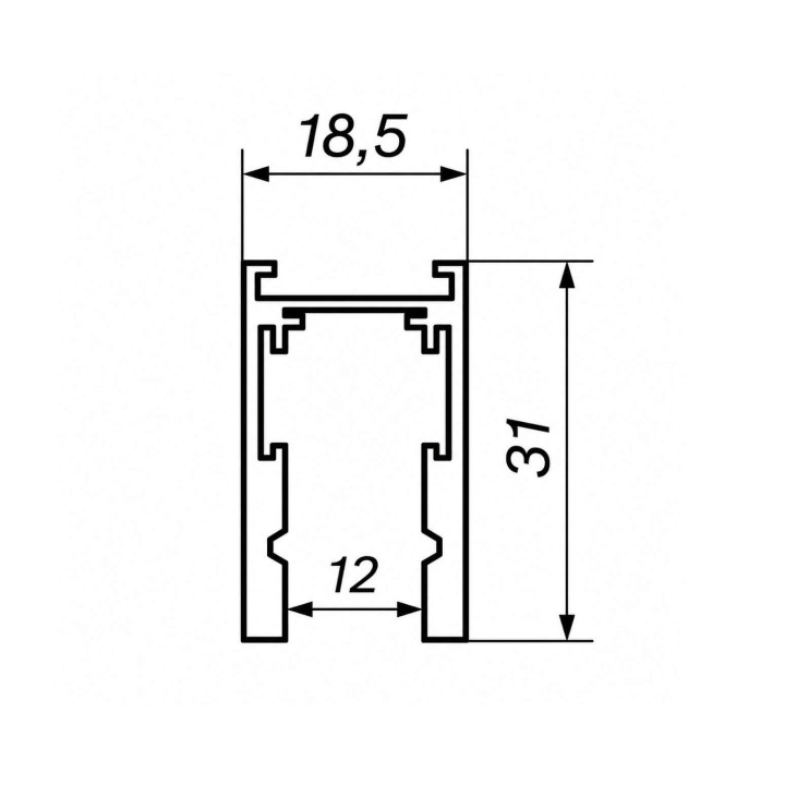 LOONARI MiniLINE track 48V surface/suspended white, black type B