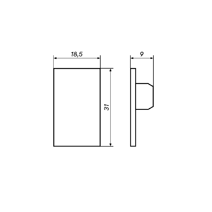 End caps for LOONARI SmartLINE busbar, white, black