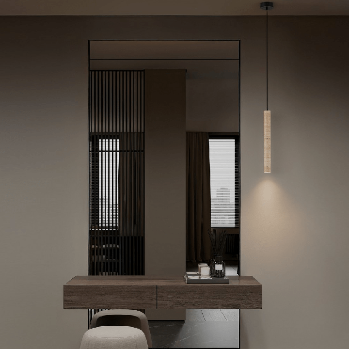 LUCES INGENIO LE46079/80 LED pendant lamp 3W travertine tube