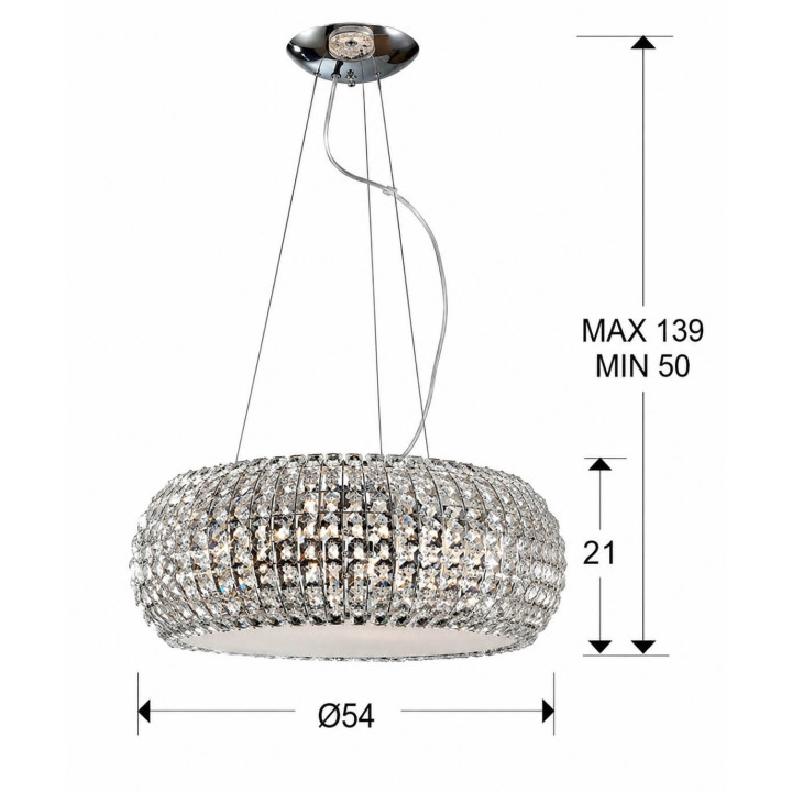 Pendant lamp SCHULLER DIAMOND 507514 large 54cm