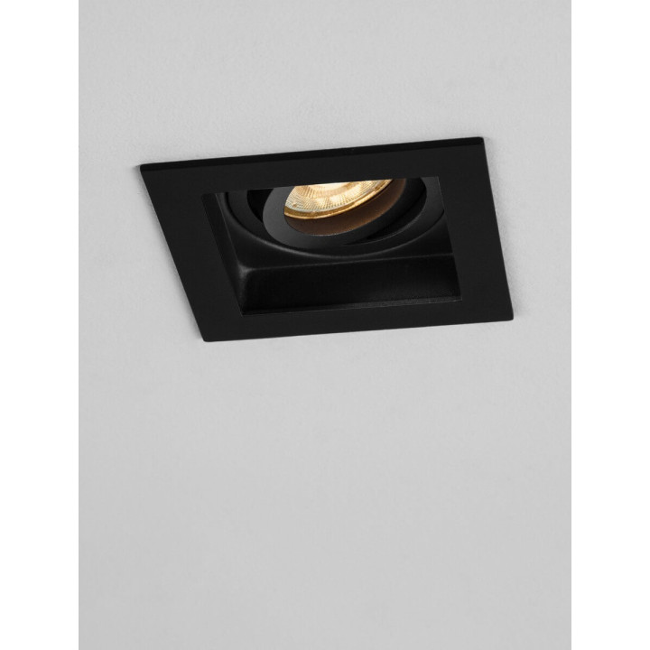 LUCES CASTIL LE62276/7 oprawa wpuszczana GU10 biała, czarna kwadrat