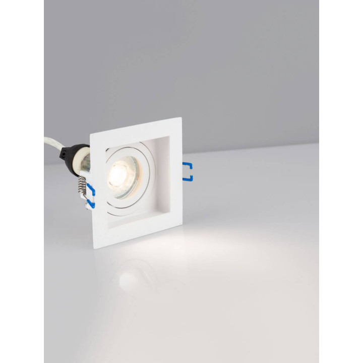 LUCES CASTIL LE62276/7 recessed GU10 lamp, white, black, square