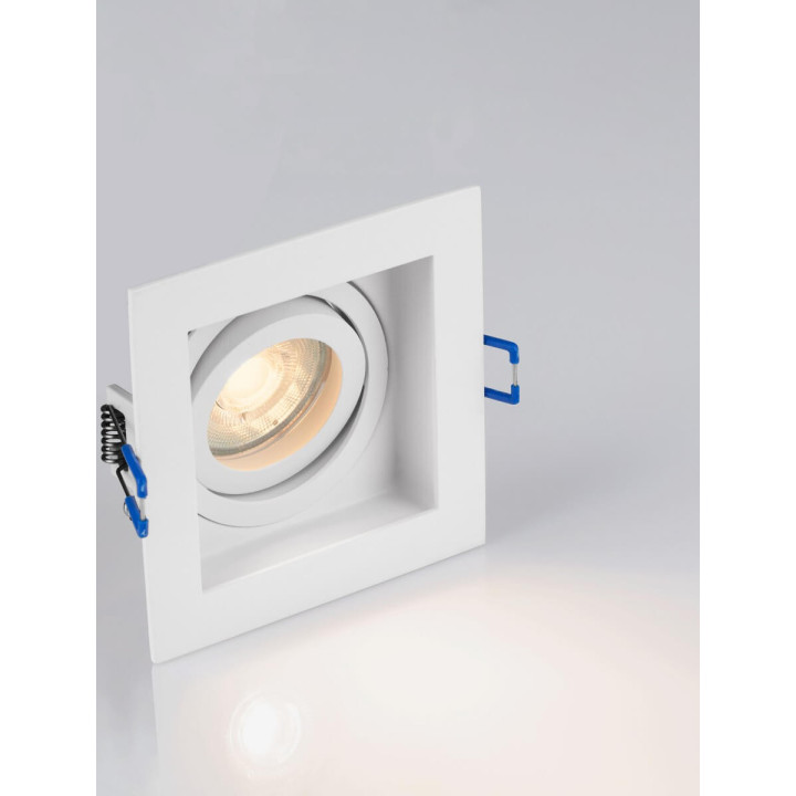 LUCES CASTIL LE62276/7 recessed GU10 lamp, white, black, square