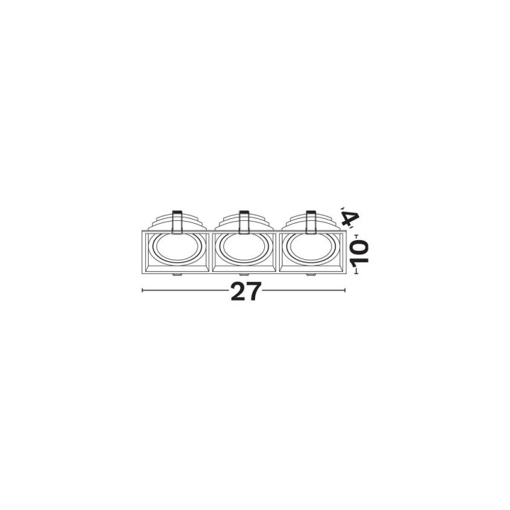 LUCES CASTIL LE62280/1 potr&oacute;jna oprawa wpuszczana 3xGU10 ruchoma