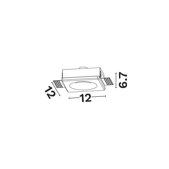 LUCES CERVER LE62286 LED plaster luminaire 3000K recessed installation
