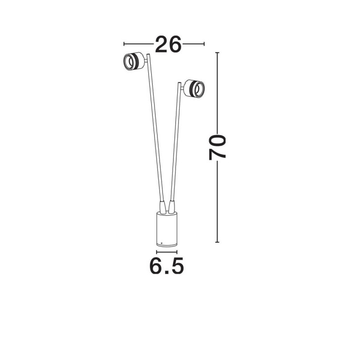 LUCES BELANOR LE75165 słupek ogrodowy LED IP65 ścieżek i ogrodu
