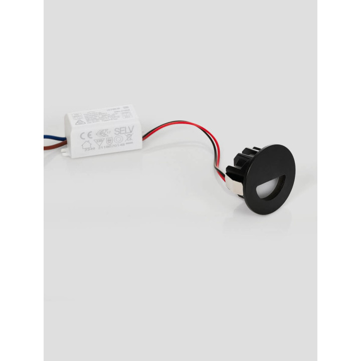 LUCES GOMERA LE62505/6 okrągła oprawa schodowa LED 2700K biały, czarny