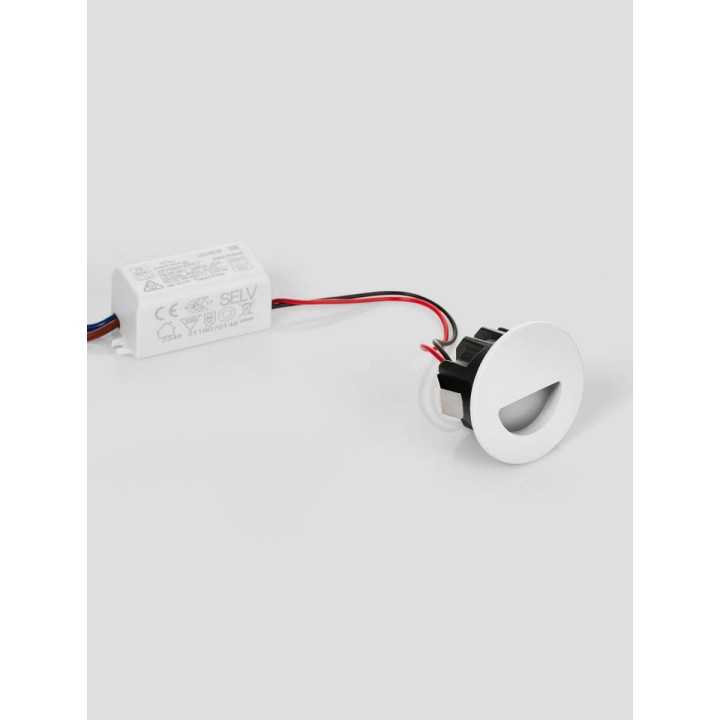 LUCES GOMERA LE62505/6 okrągła oprawa schodowa LED 2700K biały, czarny