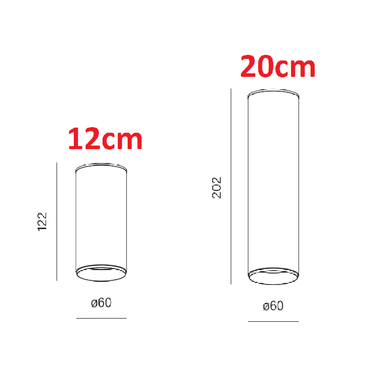 AQFORM PET midi LED 47054/5 tuba natynkowy 12cm, 20cm IP44 8 kolor&oacute;w