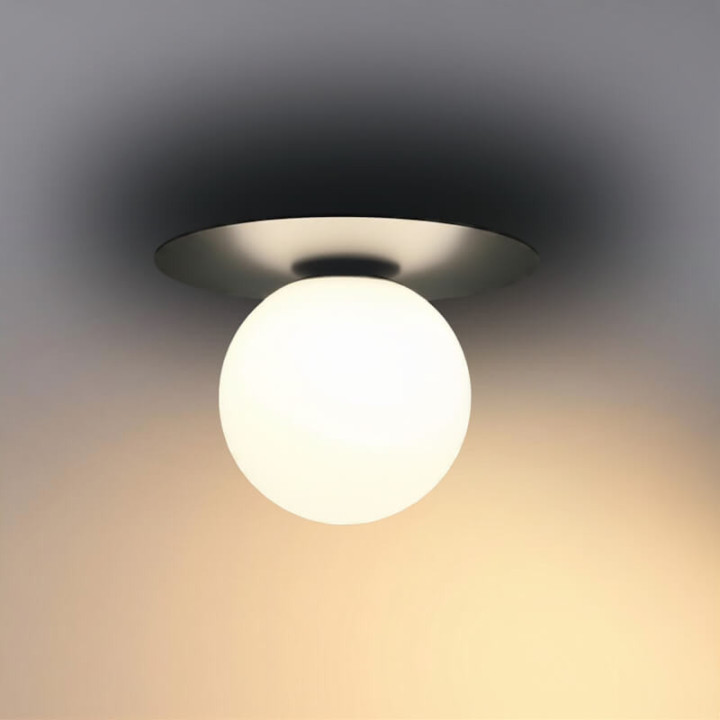ELKIM GLOBE/N lampa sufitowa kula LED 20cm, 30cm czarna 3000K