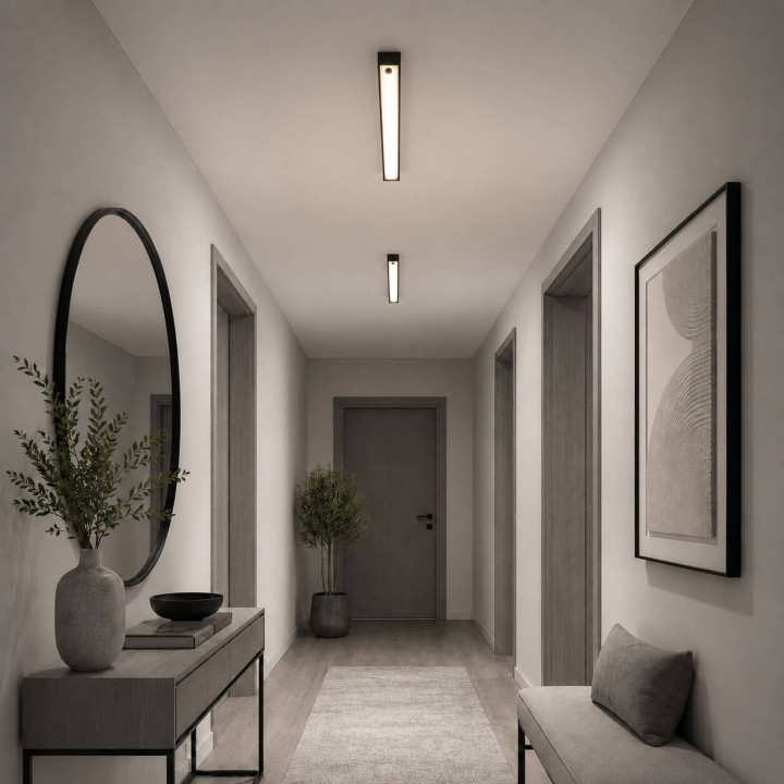 ELKIM LUPINUS podłużna lampa sufitowa LED 65-296cm z czujnikiem ruchu