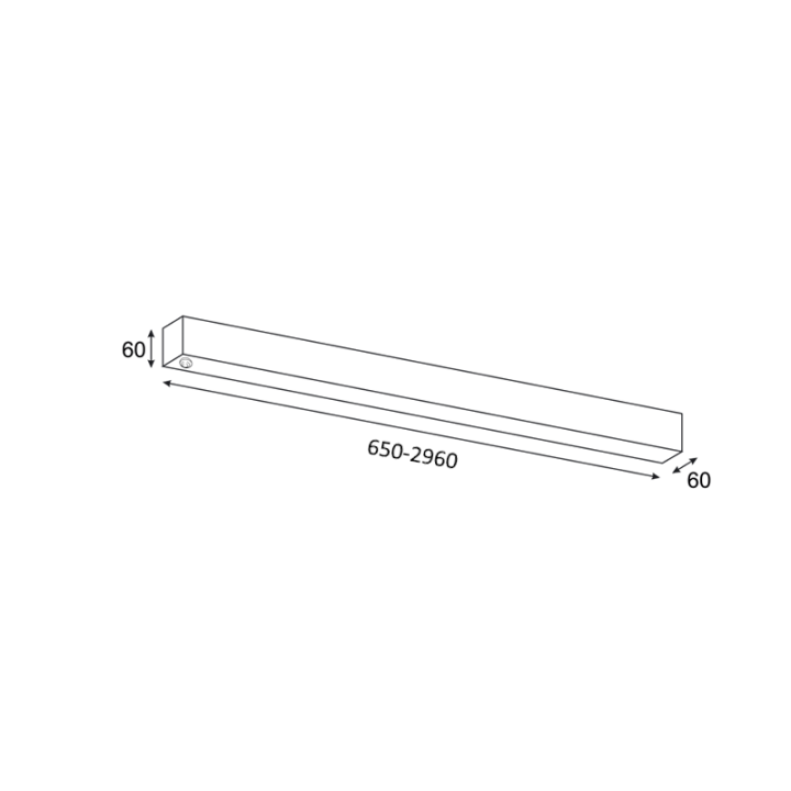ELKIM LUPINUS elongated LED ceiling light 65&ndash;296cm with motion sensor