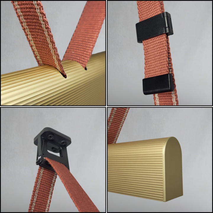 Lampa wisząca ELKIM FURRO STRIP A TYP U 60-233cm biała, czarna, złota