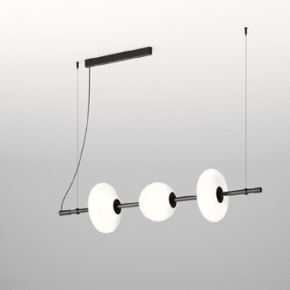 AQFORM BEADS horiz line LED pendant 57990 3 glass shades