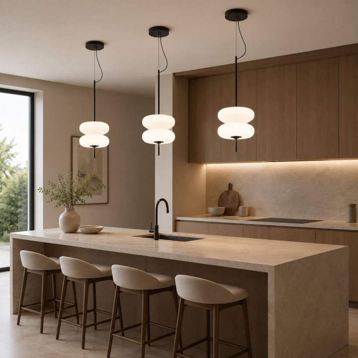 AQFORM BEADS ovo LED 59995 zwieszana z 2 szklanymi kloszami do wyboru