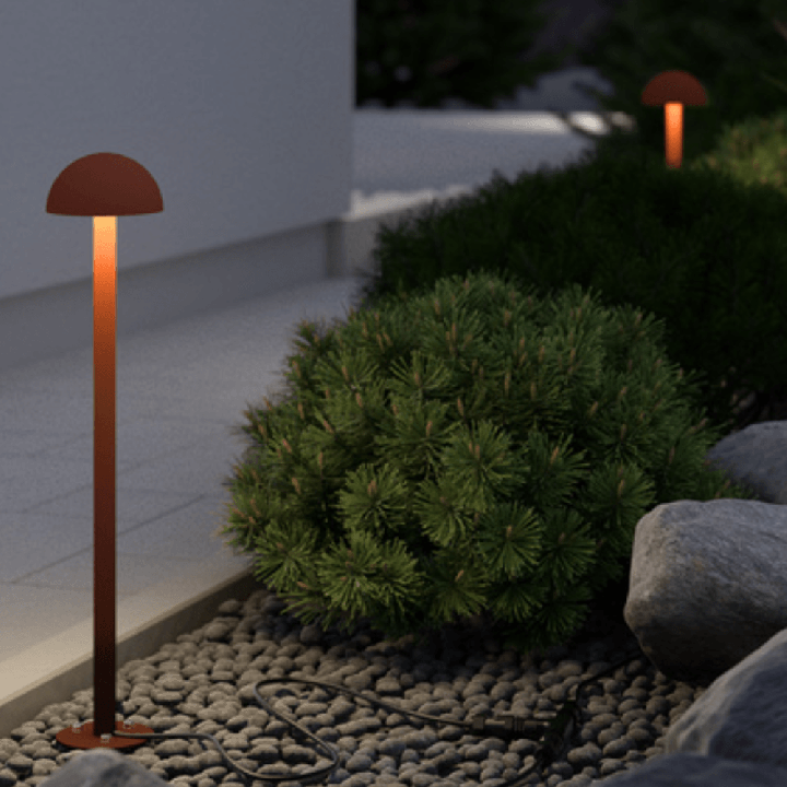 AQFORM KYO LED 24V LED garden bollard IP65 40/60/80 cm black, rust