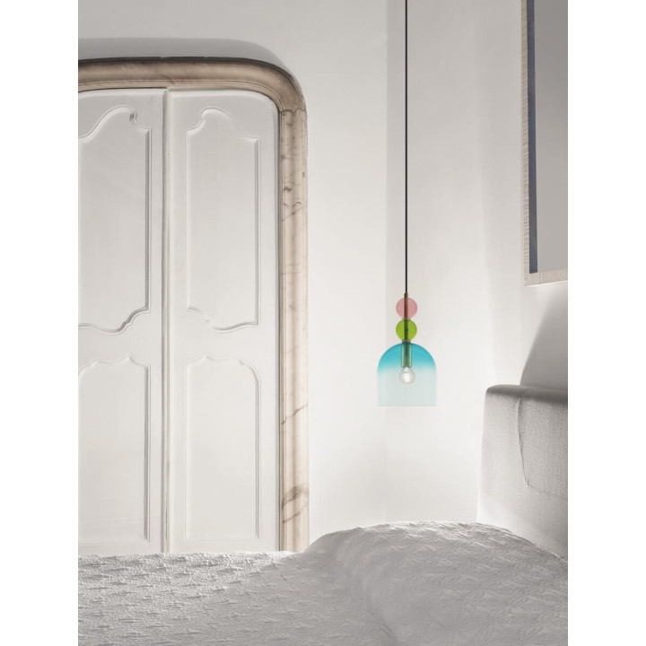 LUCES BALAM LE43396 pendant lamp E14 5W colored glass