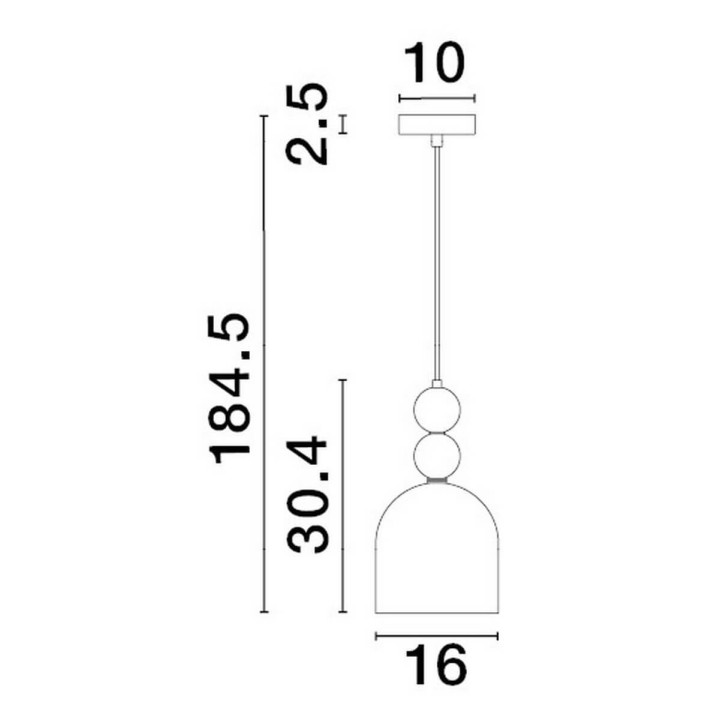 LUCES BALAM LE43396 pendant lamp E14 5W colored glass