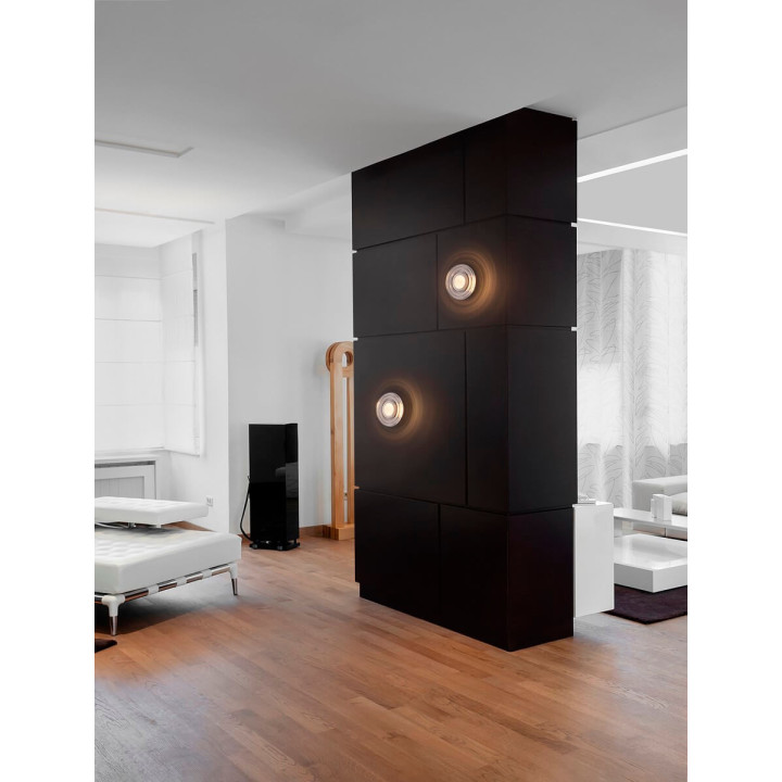 LUCES VARAS LE44366 okrągły szklany kinkiet LED do salonu