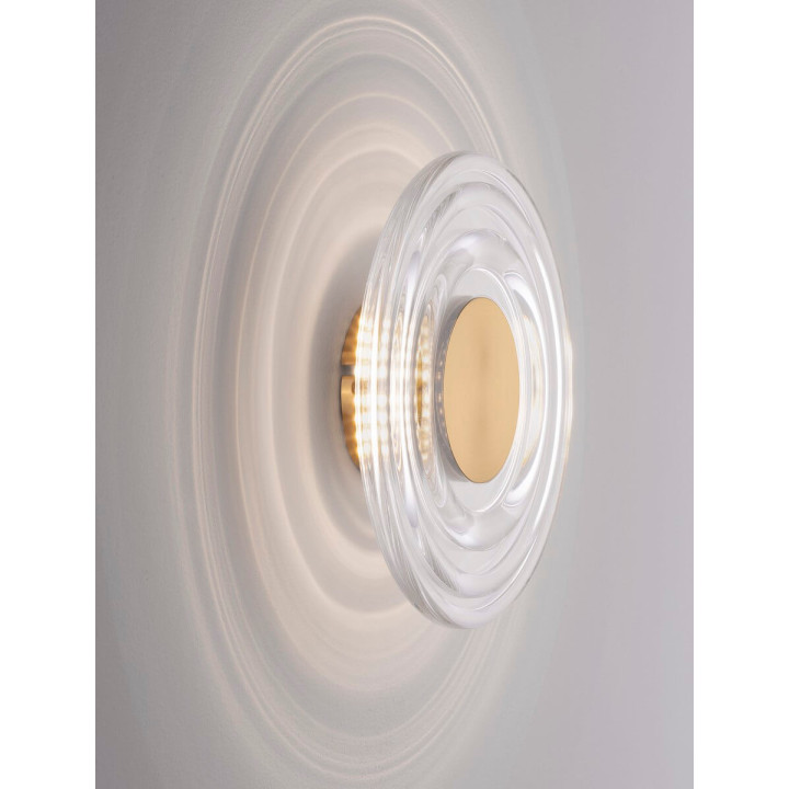 LUCES VARAS LE44366 okrągły szklany kinkiet LED do salonu