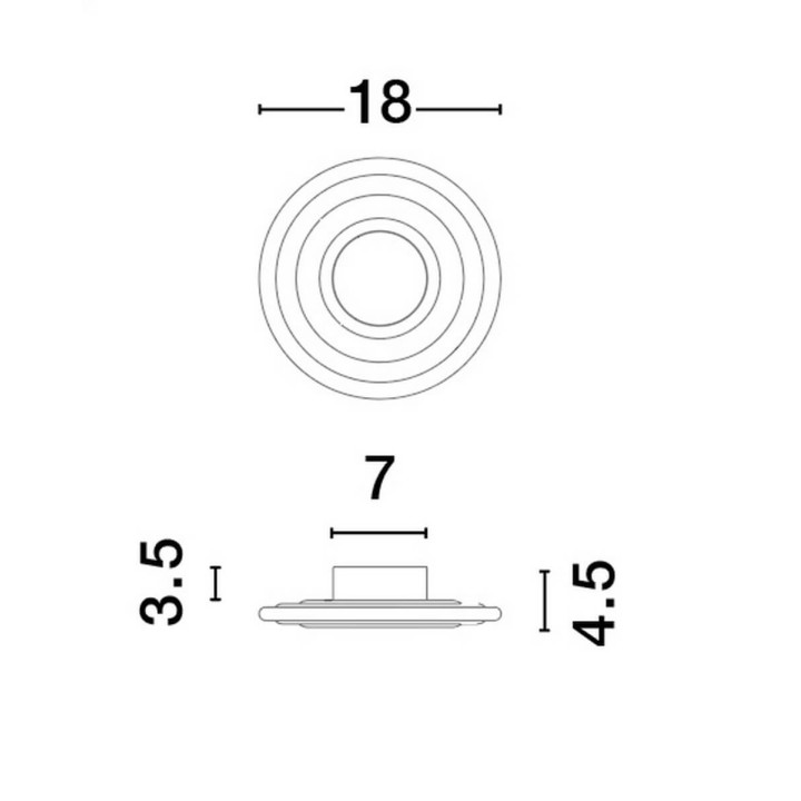 LUCES VARAS LE44366 round LED wall lamp for living room, hallway