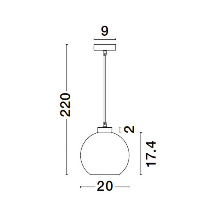 LUCES REPOS LE42649 smoked glass and black metal pendant lamp