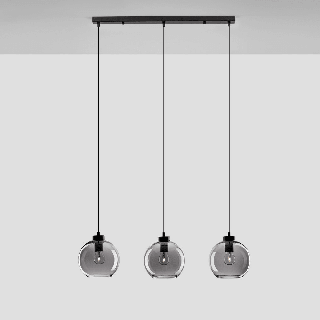 LUCES REPOS LE42651 lampa wisząca 3 klosze z dymionego szkła