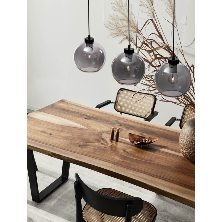 LUCES REPOS LE42651 pendant lamp with 3 smoked glass shades