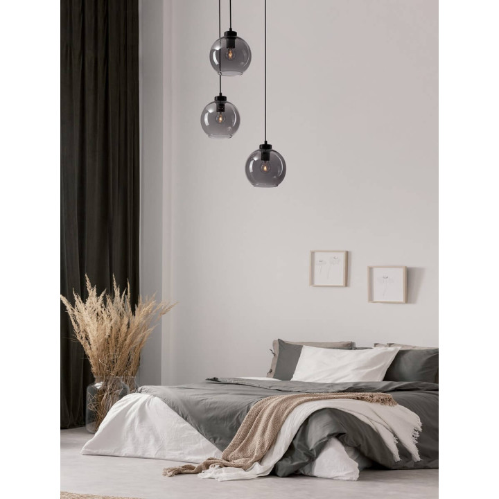 LUCES REPOS LE42650 lampa wisząca 3 przydymione szklane kule