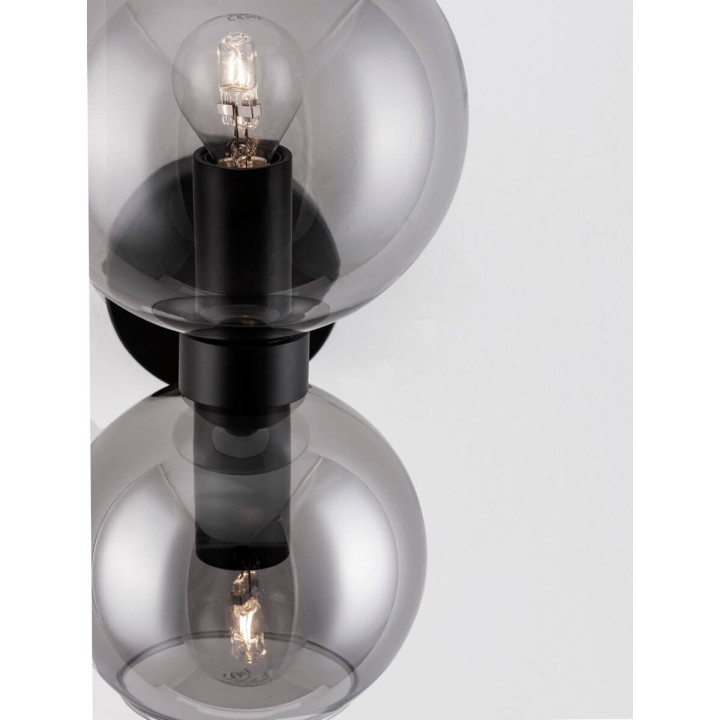 LUCES REPOS LE42648 kinkiet 2 szklane kule z dymionego szkła